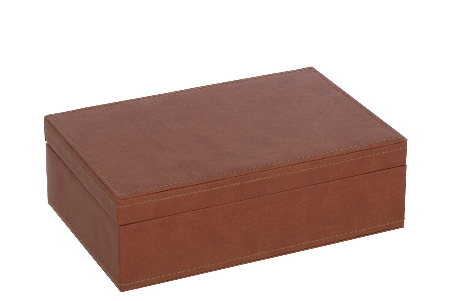 Hnědá šperkovnice z umělé kůže s 5ti přihrádkami Cognacco - 21*14*7 cm J-Line by Jolipa Hnědá šperkovnice z umělé kůže s 5ti přihrádkami Cognacco - 21*14*7 cm J-Line by Jolipa