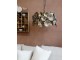 Mosazný antik kovový lustr s květy Vilolé - 51*33 cm/ E27/ 40W Chic Antique
