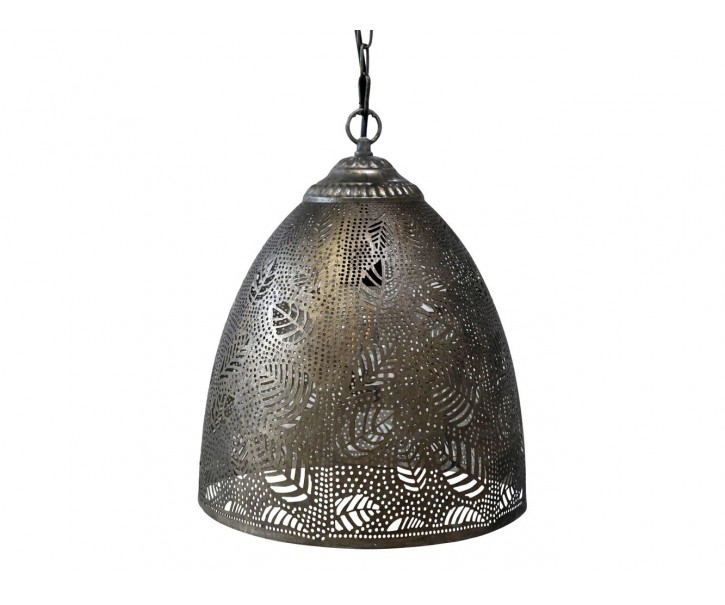 Mosazný antik kovový lustr s listy Vire - 47*59 cm/ E27/ 40W Chic Antique