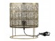 Mosazná antik kovová stolní lampa se vzorem Tappie - 30*36 cm/ E27/ 40W Chic Antique