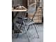 Černá antik kovová skládací židle Factory Chair - 42*53*89 cm Chic Antique