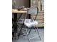 Černá antik kovová skládací židle Factory Chair - 42*53*89 cm Chic Antique