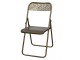 Mosazná antik kovová skládací židle Arles Chair - 52*45*82 cm Chic Antique