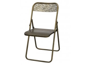 Mosazná antik kovová skládací židle Arles Chair - 52*45*82 cm