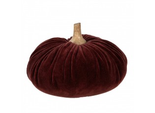 Vínová sametová dekorace dýně Pumpkin XL - Ø 20*14 cm 