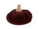 Vínová sametová dekorace dýně Pumpkin L - 15*12 cm Clayre & Eef
