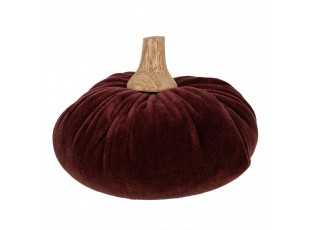 Vínová sametová dekorace dýně Pumpkin L - 15*12 cm 