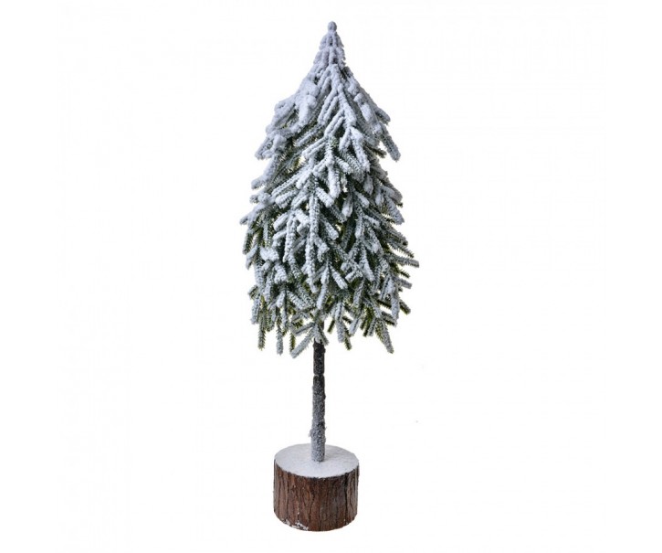 Vánoční dekorace zasněžený jehličnatý stromek - 20*15*53 cm Clayre & Eef