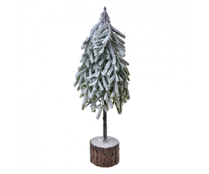 Vánoční dekorace zasněžený jehličnatý stromek - 17*14*44 cm Clayre & Eef
