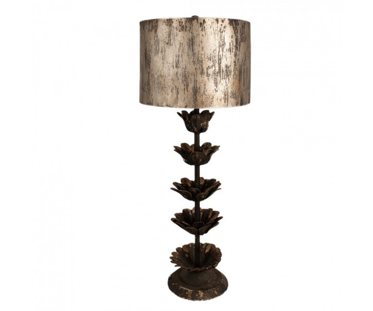 Kovová vintage stolní lampa Ginette II - Ø 30*81 cm Clayre & Eef