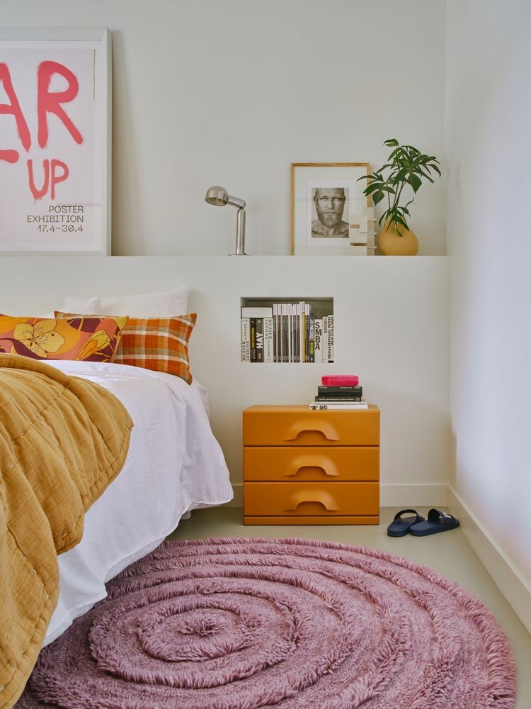 Fialový kulatý vlněný koberec Tippo - Ø 150 cm HKLIVING Fialový kulatý vlněný koberec Tippo - Ø 150 cm HKLIVING