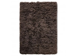 Hnědý nadýchaný vlněný koberec Fluffy rug espresso - 200*300 cm