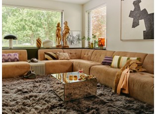 Hnědý nadýchaný vlněný koberec Fluffy rug espresso - 200*300 cm