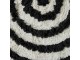 Béžovo-černá kulatá bavlněná koupelnová předložka Bath mat - Ø 120 cm HKLIVING