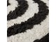 Béžovo-černá kulatá bavlněná koupelnová předložka Bath mat - Ø 120 cm HKLIVING