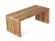 Přírodní dřevěná teaková lamelová lavice Slatted - 96*43*38 cm HKLIVING