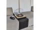 Černá dřevěná lamelová lavice Slatted - 96*43*38 cm HKLIVING