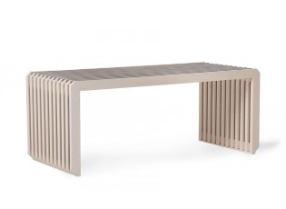 Béžová dřevěná lamelová lavice Slatted M - 96*43*38 cm