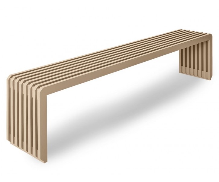 Béžová dřevěná lamelová lavice Slatted L - 160*27*35 cm HKLIVING