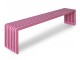 Sytě růžová dřevěná lamelová lavice Slatted L - 160*27*35 cm HKLIVING