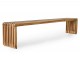 Přírodní dřevěná teaková lamelová lavice Slatted XL - 180*27*35 cm HKLIVING