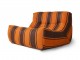 Oranžovo-hnědé venkovní pěnové pruhované lehátko Lazy Lounge - 105*105*75 cm HKLIVING