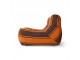 Oranžovo-hnědé venkovní pěnové pruhované lehátko Lazy Lounge - 105*105*75 cm HKLIVING