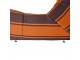 Oranžovo-hnědé venkovní pěnové pruhované lehátko Lazy Lounge - 105*105*75 cm HKLIVING