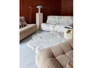 Hnědá manžestrová pěnová lenoška Lazy Lounge - 105*105*75 cm 