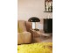 Hnědá manžestrová pěnová lenoška Lazy Lounge - 105*105*75 cm HKLIVING