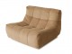 Hnědá manžestrová pěnová lenoška Lazy Lounge - 105*105*75 cm HKLIVING