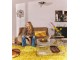 Hnědá manžestrová pěnová lenoška Lazy Lounge L - 158*105*75 cm HKLIVING