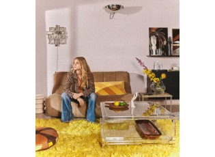 Hnědá manžestrová pěnová lenoška Lazy Lounge L - 158*105*75 cm 