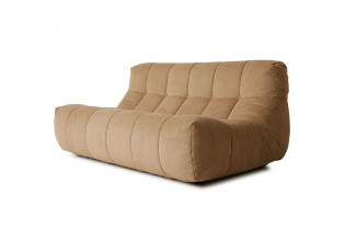 Hnědá manžestrová pěnová lenoška Lazy Lounge L - 158*105*75 cm 