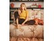 Béžová pěnová lenoška s botanickým potiskem Lazy Lounge L - 158*105*75 cm HKLIVING