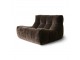 Hnědá sametová pěnová lenoška Lazy Lounge espresso - 105*105*75 cm HKLIVING