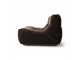 Hnědá sametová pěnová lenoška Lazy Lounge espresso - 105*105*75 cm HKLIVING