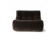 Hnědá sametová pěnová lenoška Lazy Lounge espresso - 105*105*75 cm HKLIVING