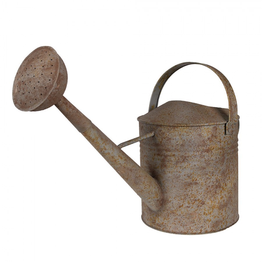 Hnědo-šedá plechová dekorativní konev - 53*22*36 cm Clayre & Eef Hnědo-šedá plechová dekorativní konev - 53*22*36 cm Clayre & Eef