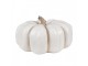 Bílá dekorace dýně Pumpkin - Ø 27*16 cm Clayre & Eef