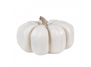 Bílá dekorace dýně Pumpkin Carbassa - Ø 27*16 cm 