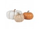Bílá dekorace dýně Pumpkin - Ø 27*16 cm Clayre & Eef