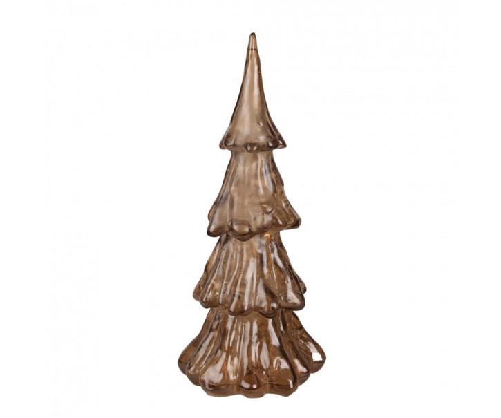 Bronzový svítící vánoční stromek Led Tree L - Ø 14*33 cm Clayre & Eef