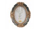 Černo - zlatý fotorámeček s květinovými ornamenty - 9*2*12 cm / 6*9 cm Clayre & Eef