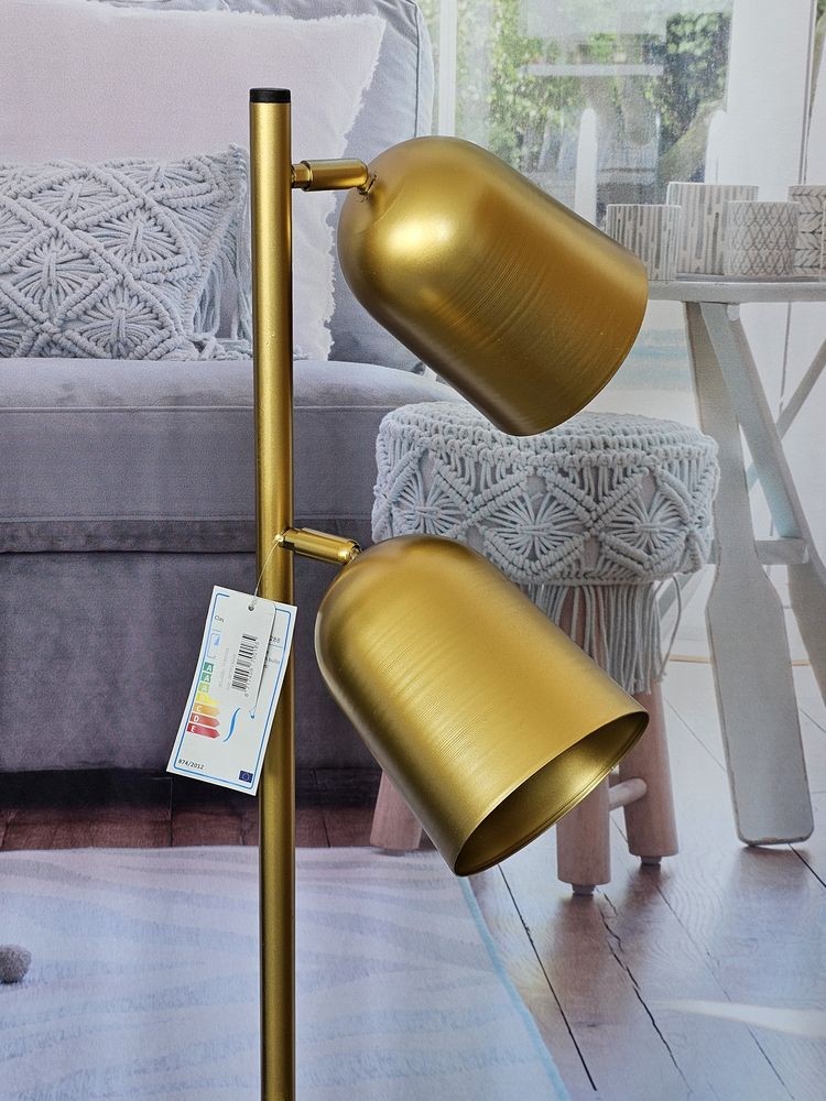 Zlatá stojací lampa více antik - 26*39*130 cm Clayre & Eef Zlatá stojací lampa více antik - 26*39*130 cm Clayre & Eef