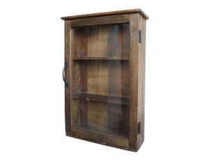 Hnědá antik dřevěná nástěnná polička Grimaud Unit - 40*13*60 cm