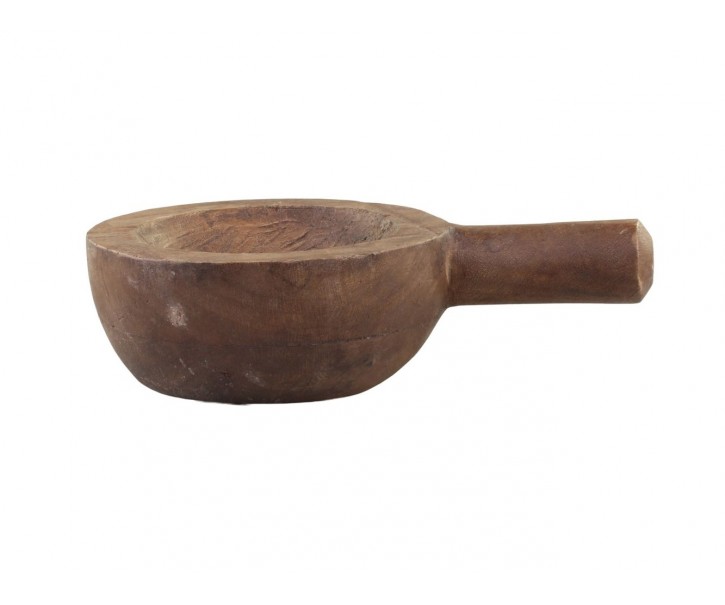 Hnědá dřevěná retro dekorační lžíce Grimaud - 23*15*6,5 cm Chic Antique