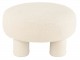 Bílá kulatá stolička Teddy Bouclé White - Ø 52*28 cm J-Line by Jolipa