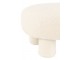 Bílá kulatá stolička Teddy Bouclé White - Ø 52*28 cm J-Line by Jolipa