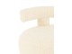 Bílá kulatá stolička s opěrkou Teddy Bouclé White - Ø 52*49 cm J-Line by Jolipa